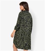 Women's Khaki Cheetah Print Batwing Shirt Dress Apricot New Look