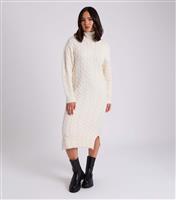 Women's Cream Cable Knit Midi Dress Urban Bliss New Look