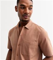 Men's Mink Short Sleeve Interlock Jersey Shirt New Look