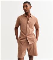 Men's Mink Regular Interlock Jersey Shorts New Look