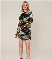 Women's Black Printed Mesh Mini Dress WKNDGIRL New Look