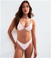 Women's White Chilli Print Bikini Top New Look