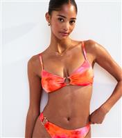 Women's Pink Ombre Print Bikini Top New Look