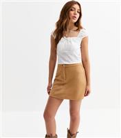 Girls' Brown Faux Suede Skirt New Look
