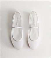 Women's White Twiggie Ballet Pumps Public Desire New Look