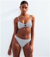 Women's Black Graphic Print Bikini Bottoms New Look