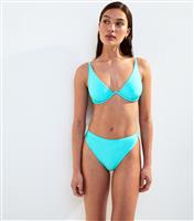 Women's Bright Blue Hipster Bikini Bottoms New Look