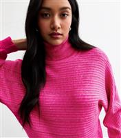 Women's Deep Pink Gem Stripe Knitted Jumper Sunshine Soul New Look