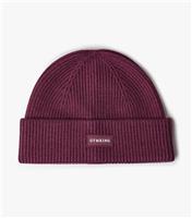 Burgundy Logo Ribbed Beanie Gym King New Look