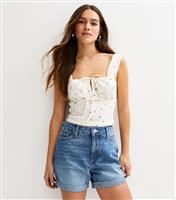 Women's Petite Blue Boyfriend Denim Shorts New Look