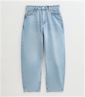 Women's Light Blue Barrel Leg Denim Jeans New Look