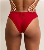 Women's Red Jersey Brazilian Briefs New Look