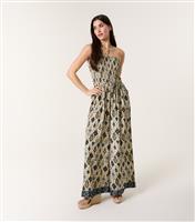 Women's Multicolour Shirred Halterneck Jumpsuit Blue Vanilla New Look