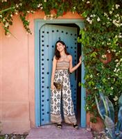 Women's Black Halter Neck Printed Jumpsuit Blue Vanilla New Look