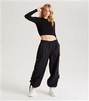 Women's Black Cut Out Back Wrap Jumper Urban Bliss New Look