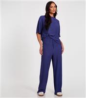 Women's Bright Blue Textured T-Shirt Quiz New Look