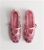 Women's Gianna Pink Floral Ballet Flats Public Desire New Look