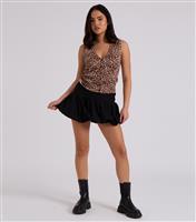 Women's Black Bubble Hem Mini Skirt Urban Bliss New Look