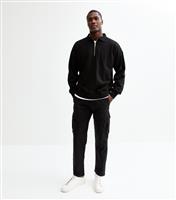 Men's Black Cargo Pocket Cuffed Trousers Jack & Jones New Look