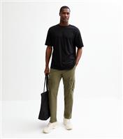 Men's Khaki Cargo Pocket Cuffed Trousers Jack & Jones New Look