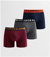 Men's Pack of 3 Multicoloured Logo Waist Boxer Shorts Jack & Jones New Look