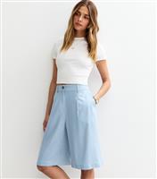 Women's Blue Tailored Knee Length Short New Look
