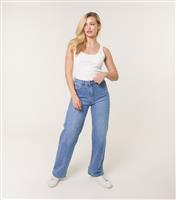Women's Blue Straight Leg Jeans Blue Vanilla New Look