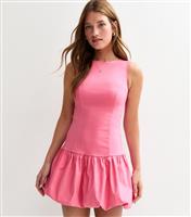 Women's Pink Sleeveless Puffball Micro Mini Dress New Look