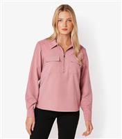 Women's Pink Zip Detail Cargo Top Apricot New Look