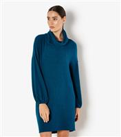 Women's Teal Cowl Neck Balloon Sleeve Dress Apricot New Look