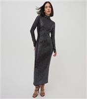 Women's Black Metallic Maxi Dress WKNDGIRL New Look