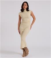 Women's Cream Roll Neck Midi Dress Urban Bliss New Look