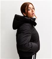 Girls' Black Oversized Padded Jacket New Look