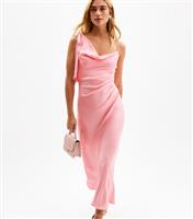 Women's Pink One Shoulder Midi Dress New Look