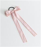 Pink Gingham Bow Hair Band New Look