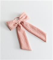 Pink Bow Appliqued Hair Band New Look