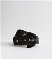 Black Raffia Look Belt New Look