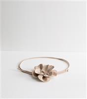 Cream Faux Leather Corsage Belt New Look