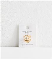 Gold Tone Pack Of 2 Starfish Shell Chunky Rings New Look