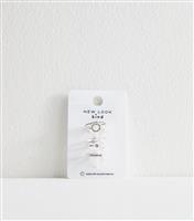 Silver Tone Pack of 6 Diamant Stackable Rings New Look