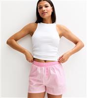 Women's Pink Gingham Print Boxer Pyjama Shorts New Look