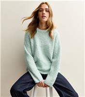 Women's Mint Green Boucle Knit Jumper New Look
