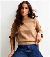 Women's Camel Crew Neck Jumper New Look