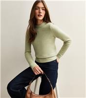 Women's Light Green Crew Neck Jumper New Look