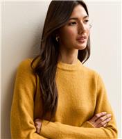 Women's Dark Yellow Crew Neck Jumper New Look