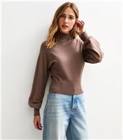 Women's Mink High Neck Knit Jumper New Look
