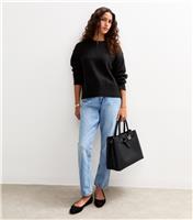 Women's Black Crew Neck Jumper New Look