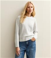 Women's Light Grey Crew Neck Jumper New Look