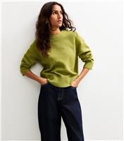 Women's Green Crew Neck Jumper New Look