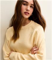 Women's Light Yellow Crew Neck Midweight Knit Jumper New Look